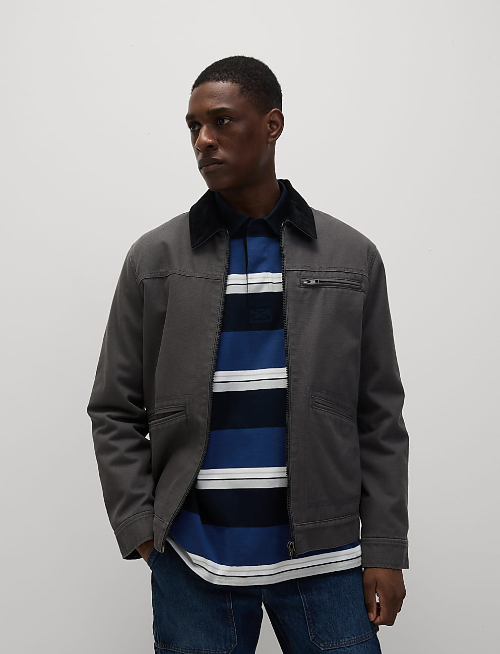Pure Cotton Striped Rugby Shirt