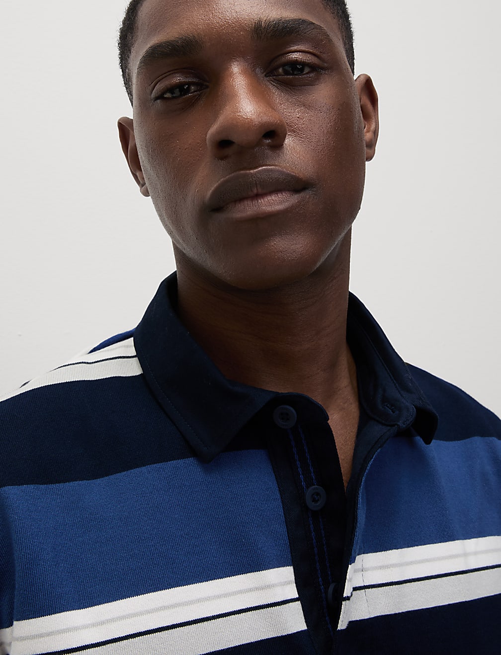 Pure Cotton Striped Rugby Shirt