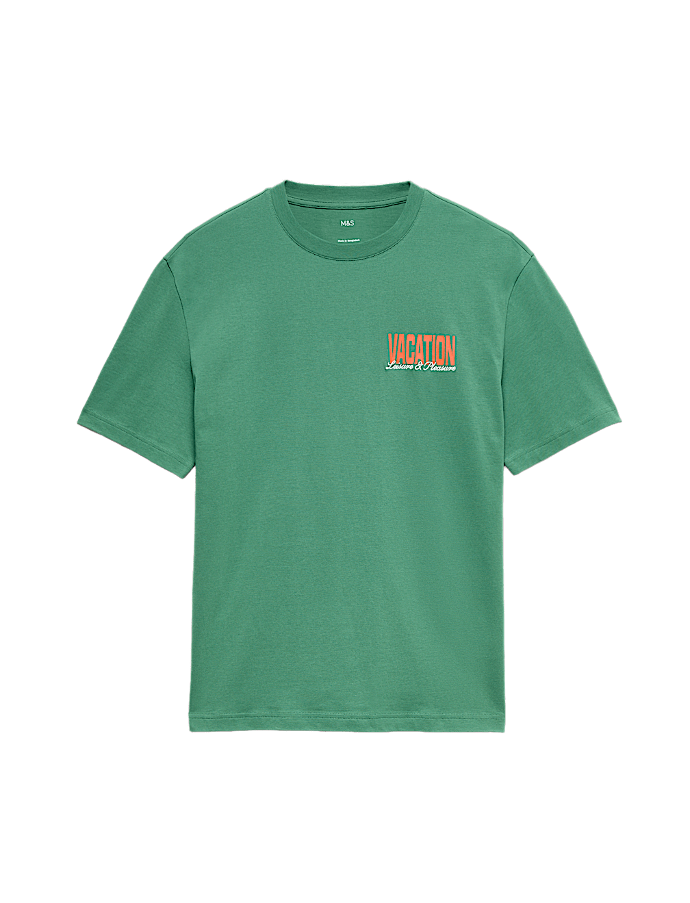 Pure Cotton Summer Vacation Slogan T shirt