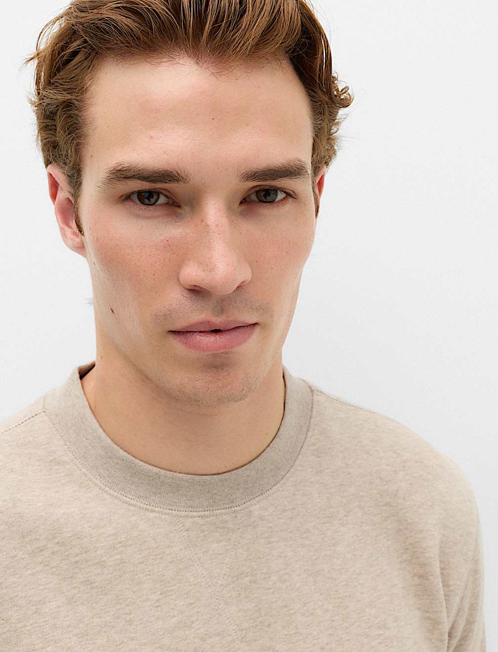 Cotton Rich Brushback Sweatshirt