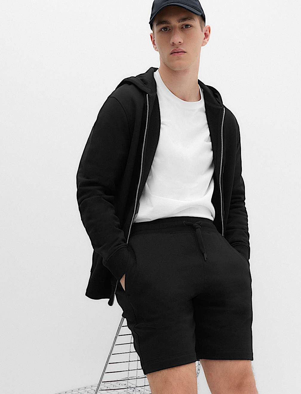 Cotton Rich Brushback Mid Length Shorts