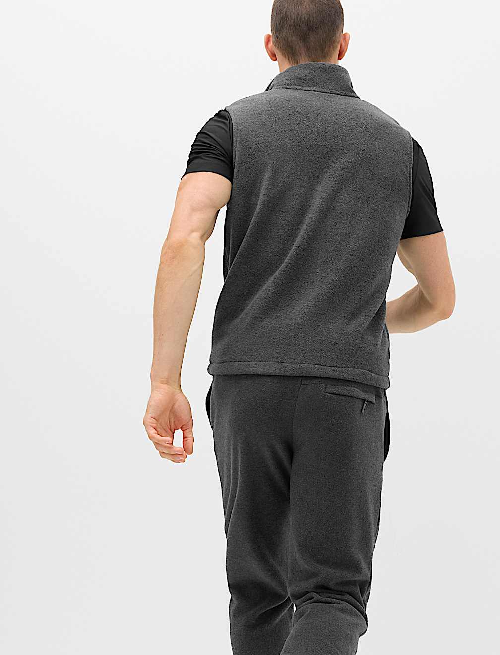 Micro Fleece Zip Up Funnel Neck Gilet