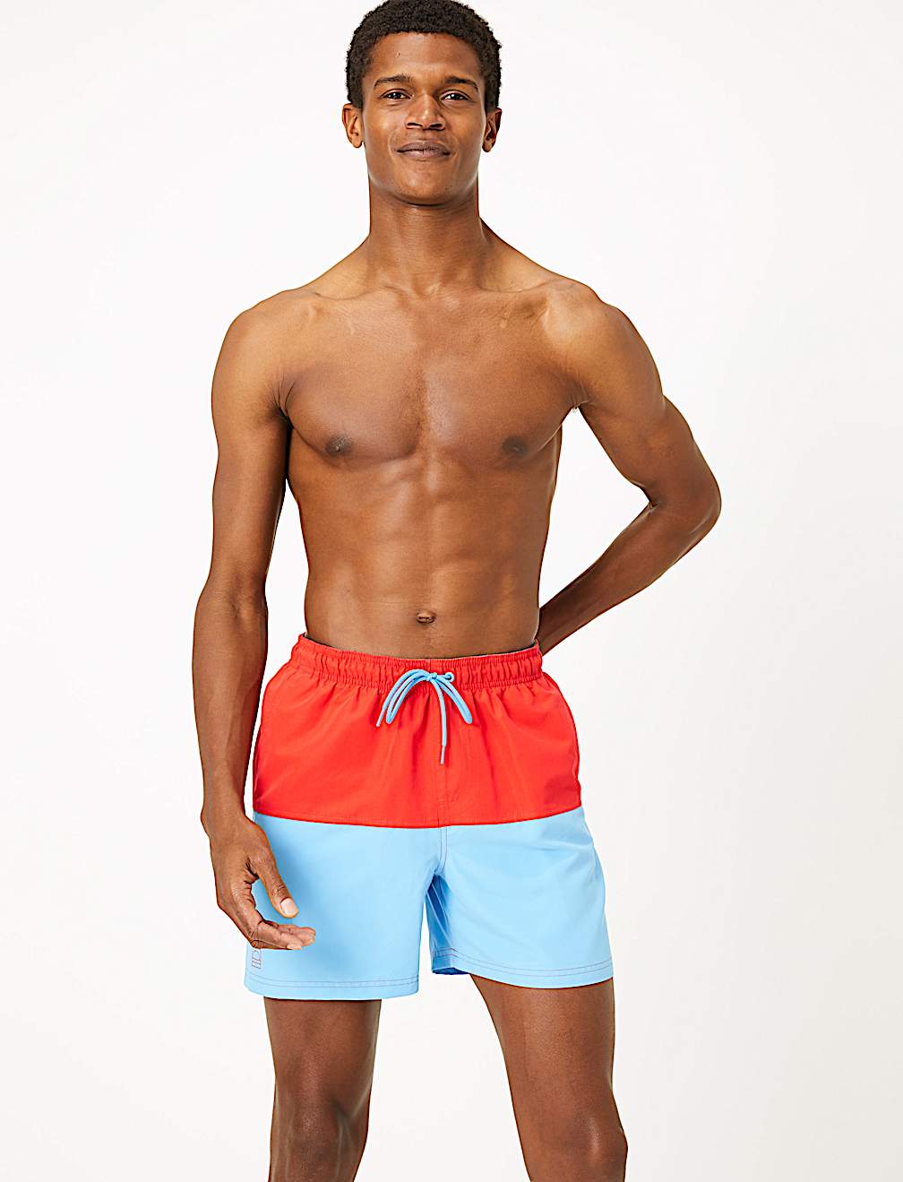 Quick Dry Colour Block Swim Shorts
