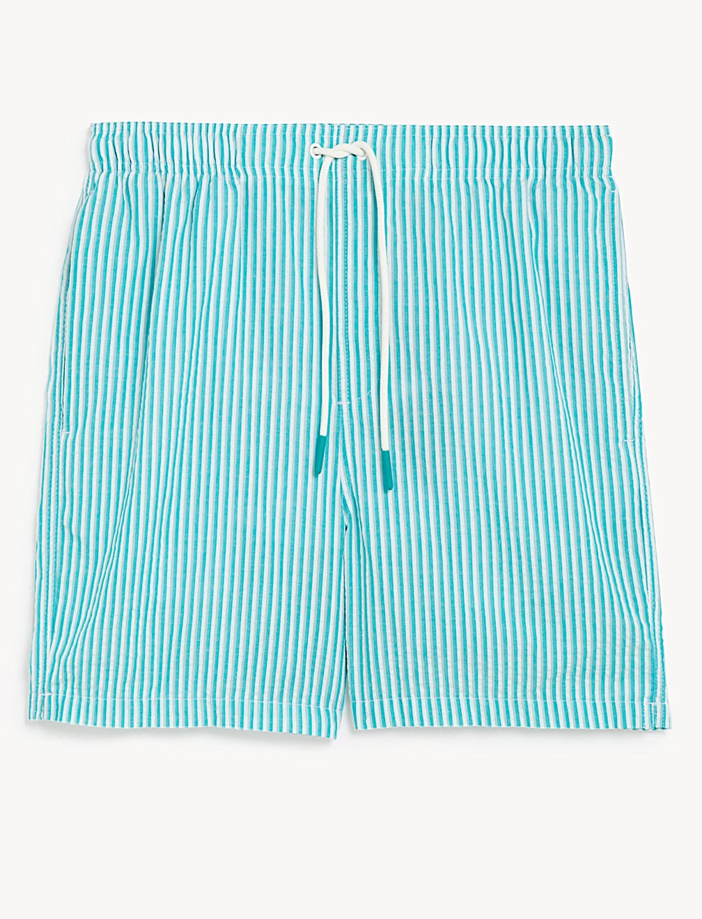 Quick Dry Striped Seersucker Swim Shorts