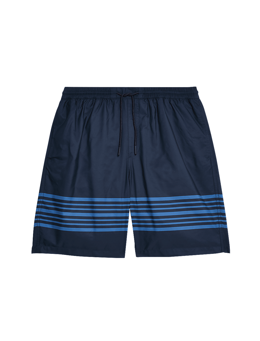 Quick Dry Striped Longer Length Swim Shorts