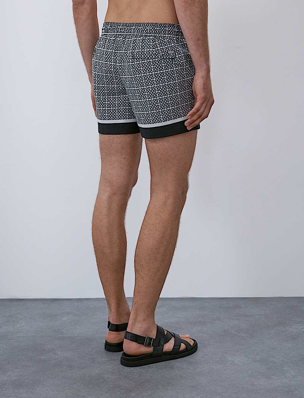 Quick Dry Geometric Print Swim Shorts