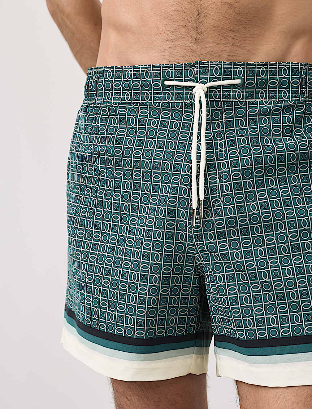 Quick Dry Geometric Print Swim Shorts