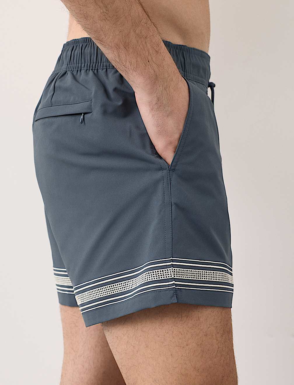 Border Embroidered Swim Shorts