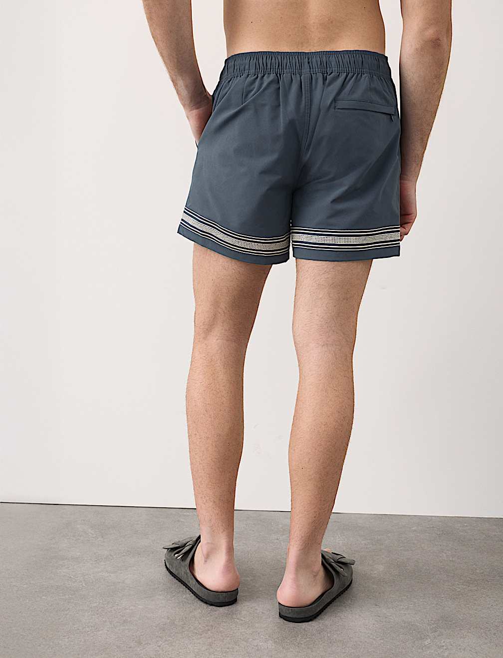 Border Embroidered Swim Shorts