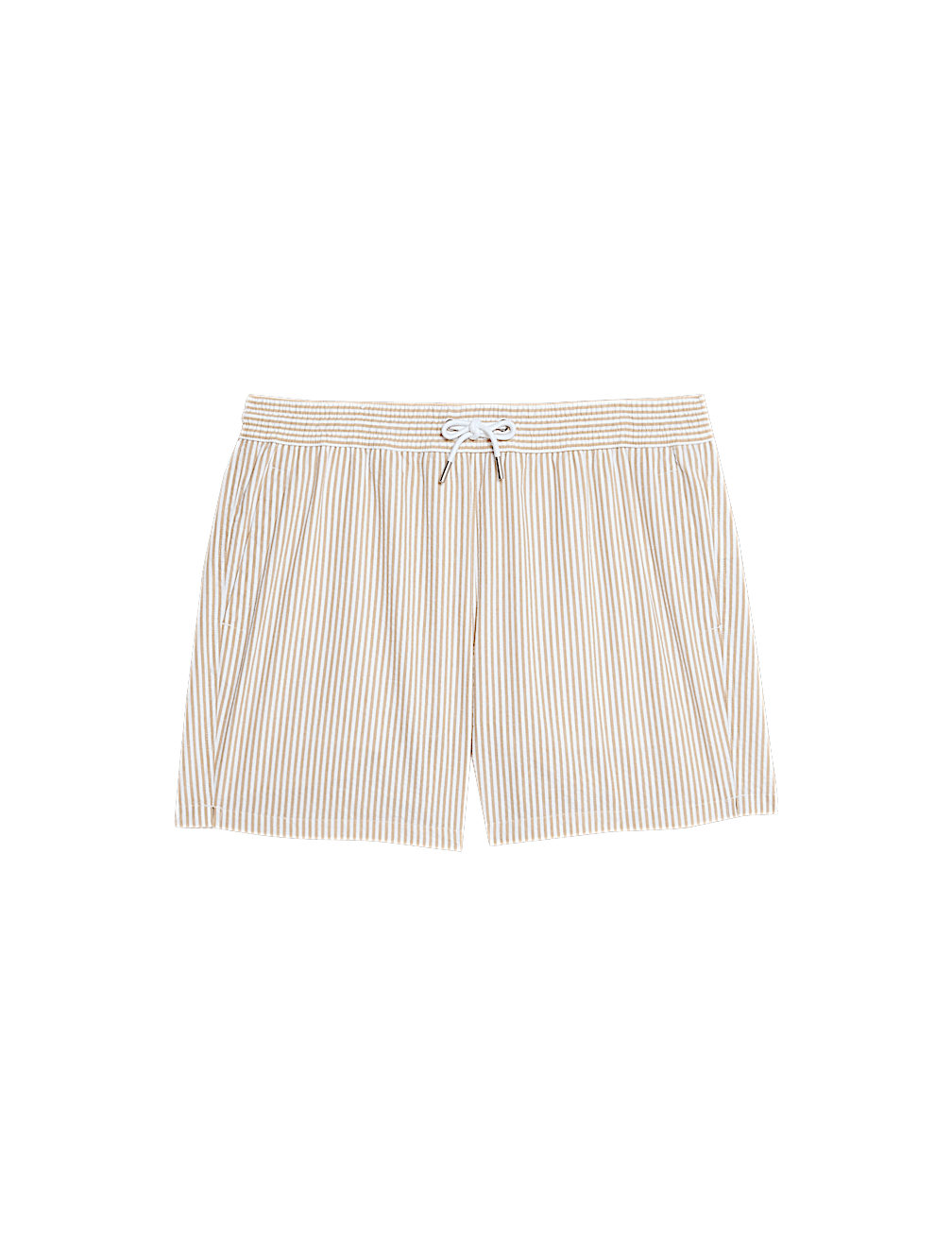 Cotton Rich Seersucker Striped Swim Shorts