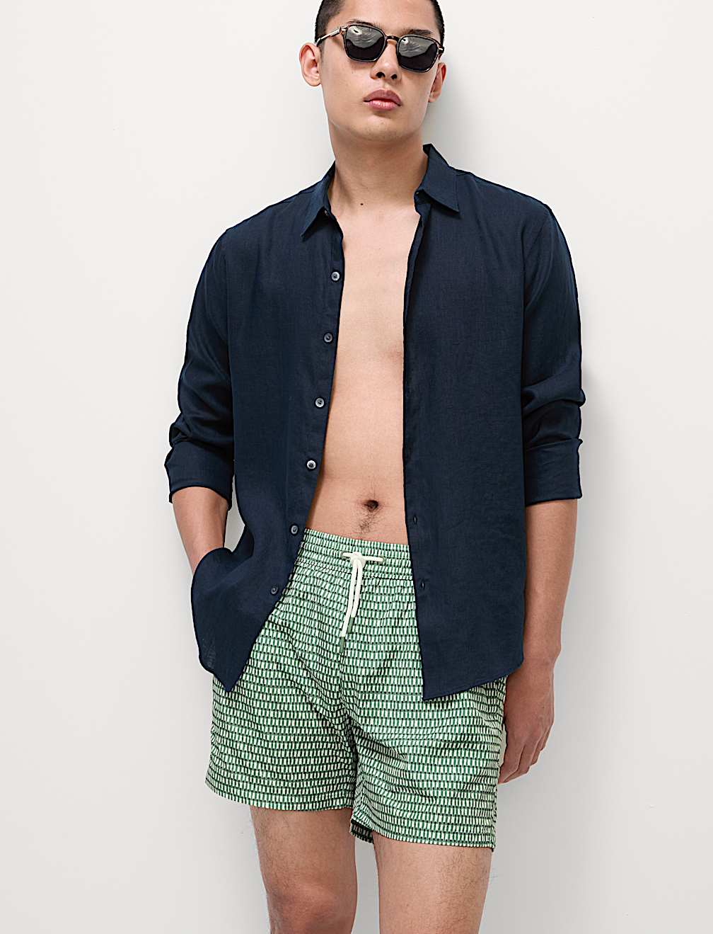 Quick Dry Geometric Print Swim Short