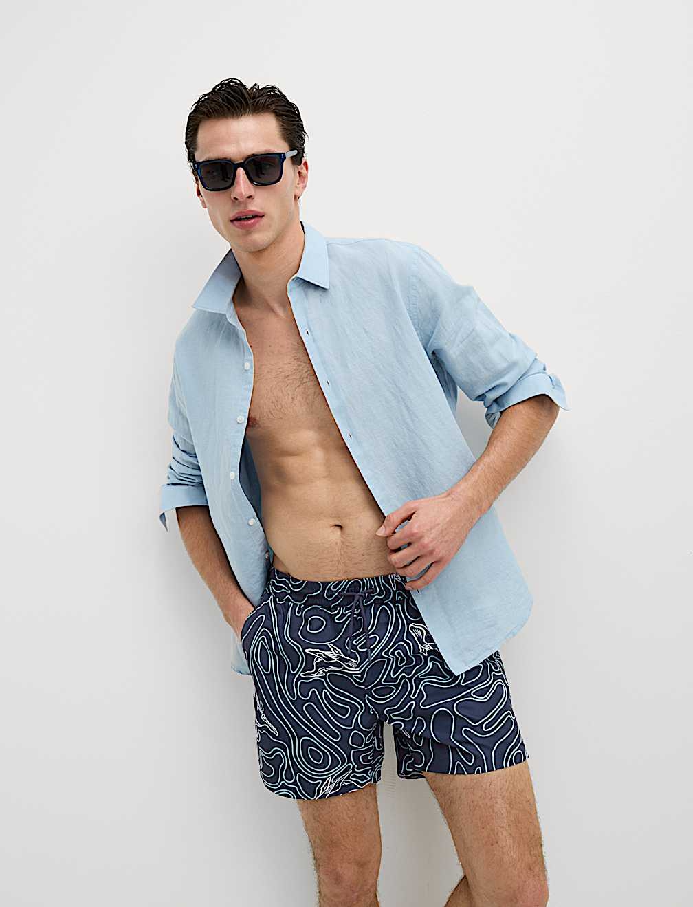 Quick Dry Printed Swim Shorts