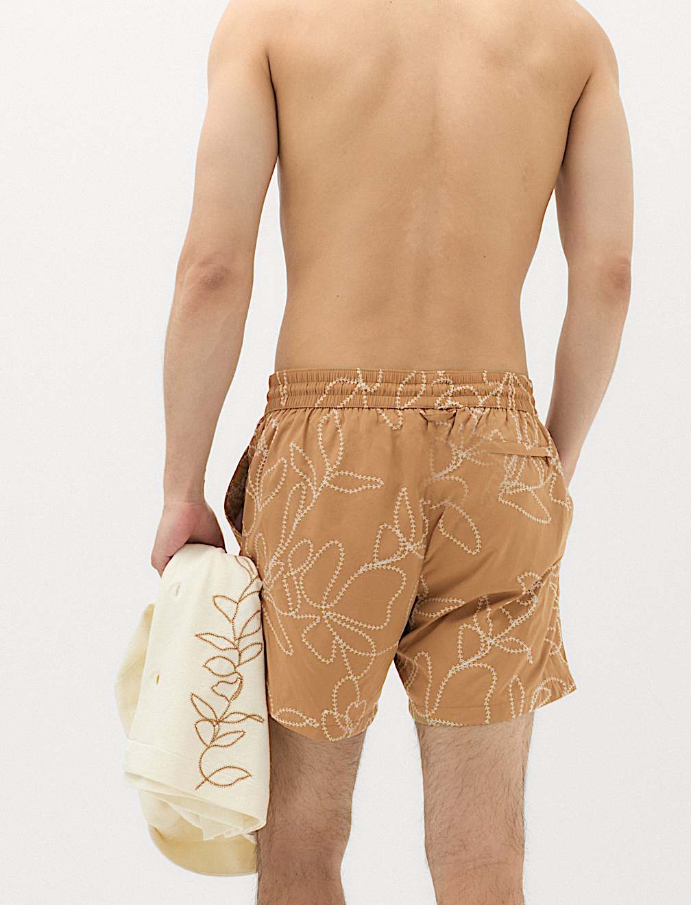 Quick Dry Embroidered Swim Shorts