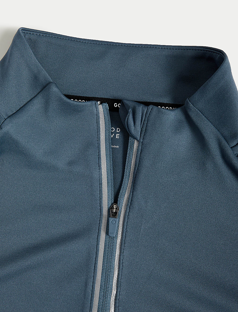 Half Zip Funnel Neck Long Sleeve Top
