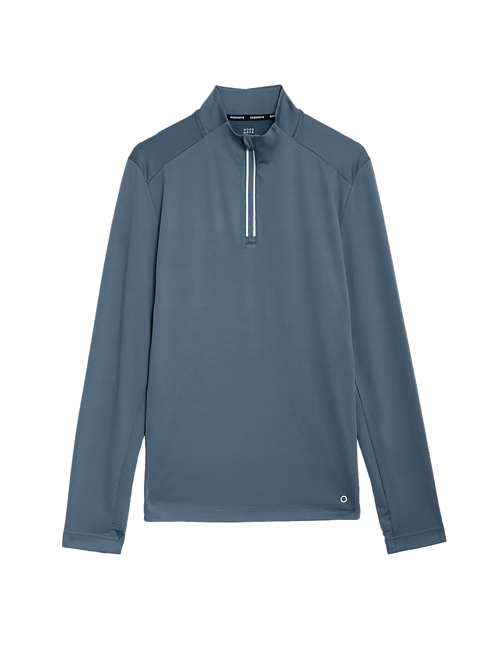 Half Zip Funnel Neck Long Sleeve Top
