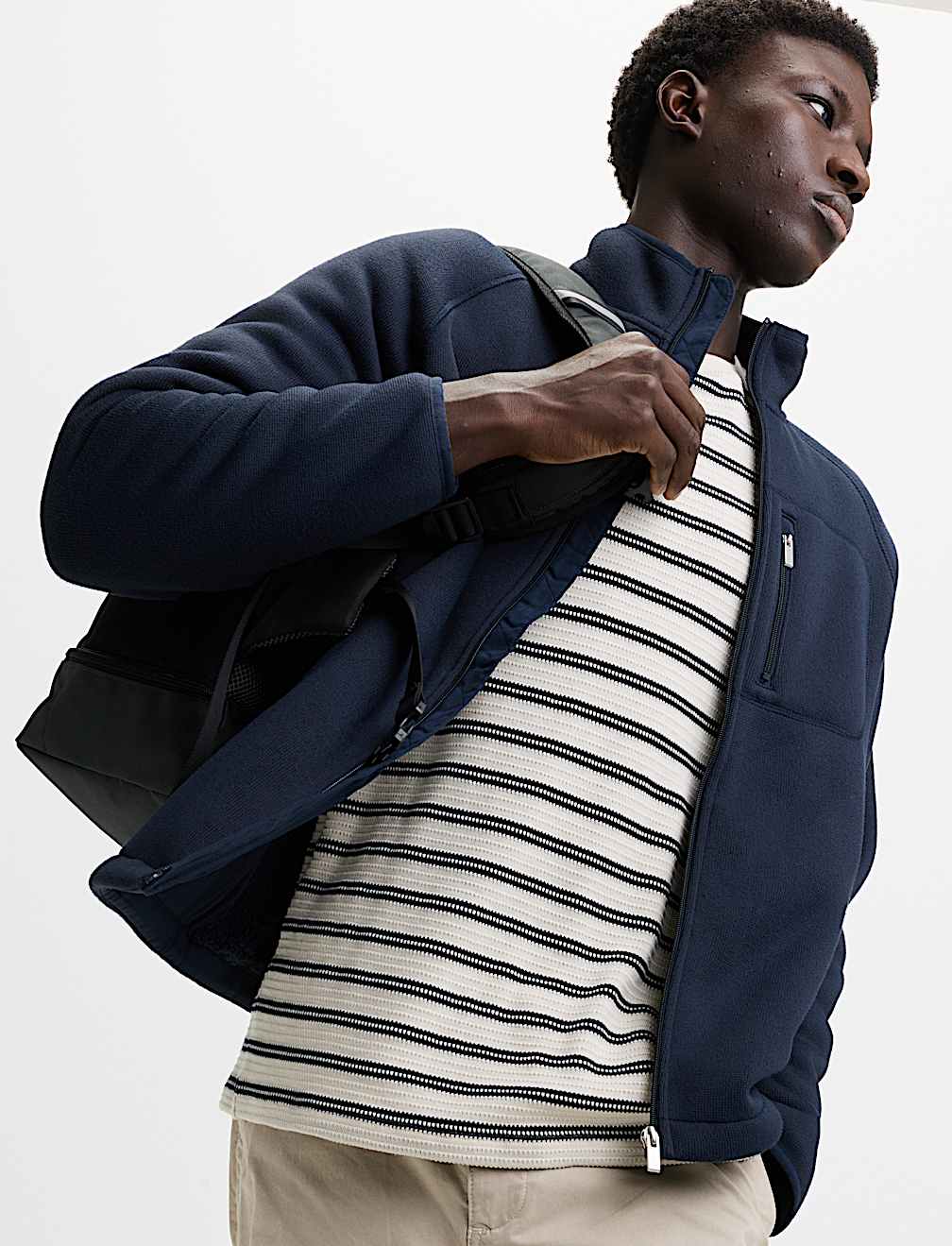 Zip Up Funnel Neck Fleece