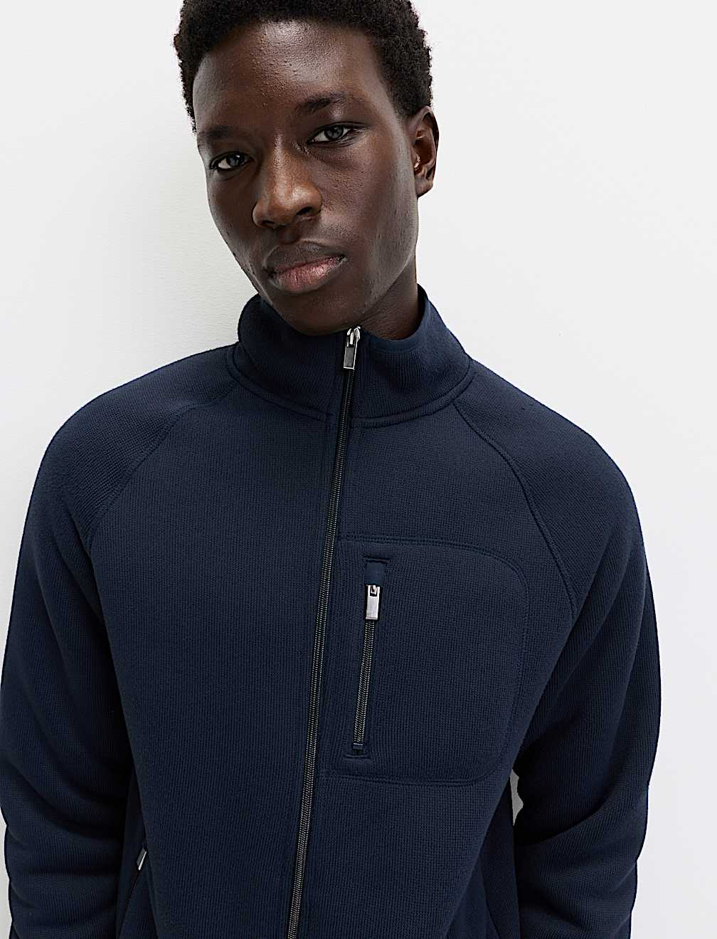 Zip Up Funnel Neck Fleece