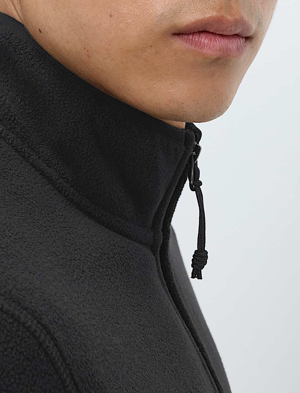 Funnel Neck Zip Up Micro Fleece Jacket