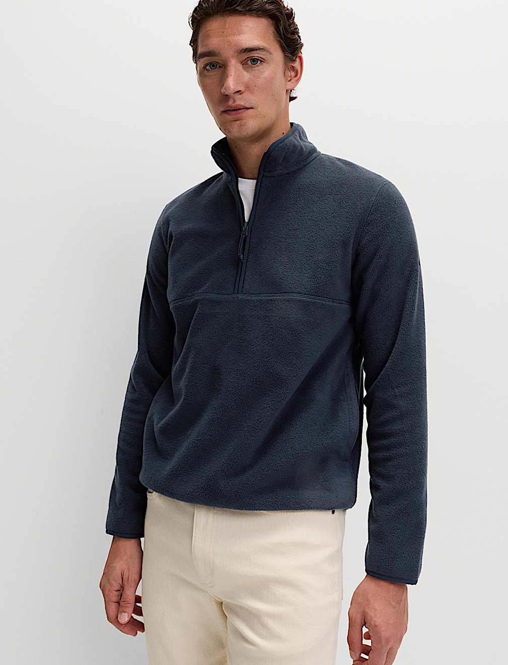 Half Zip Textured Fleece