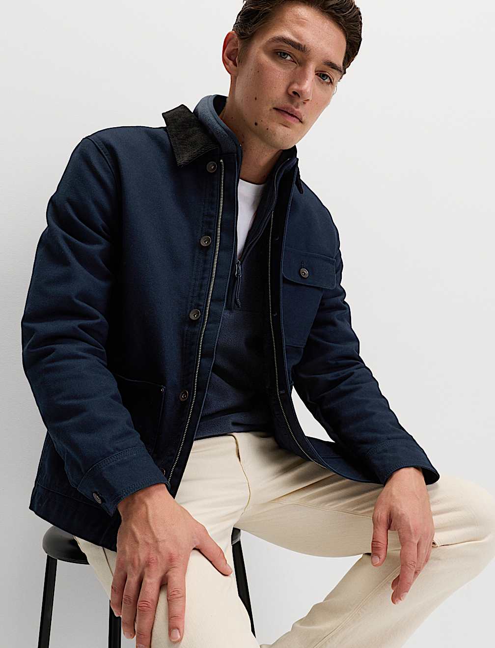 Half Zip Textured Fleece