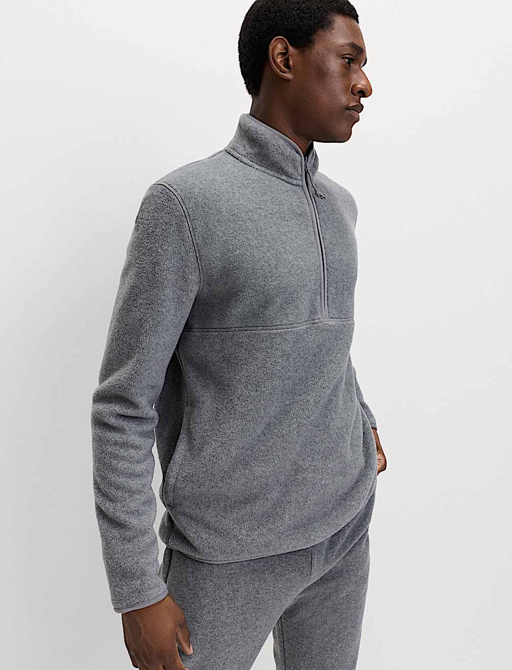 Half Zip Textured Fleece