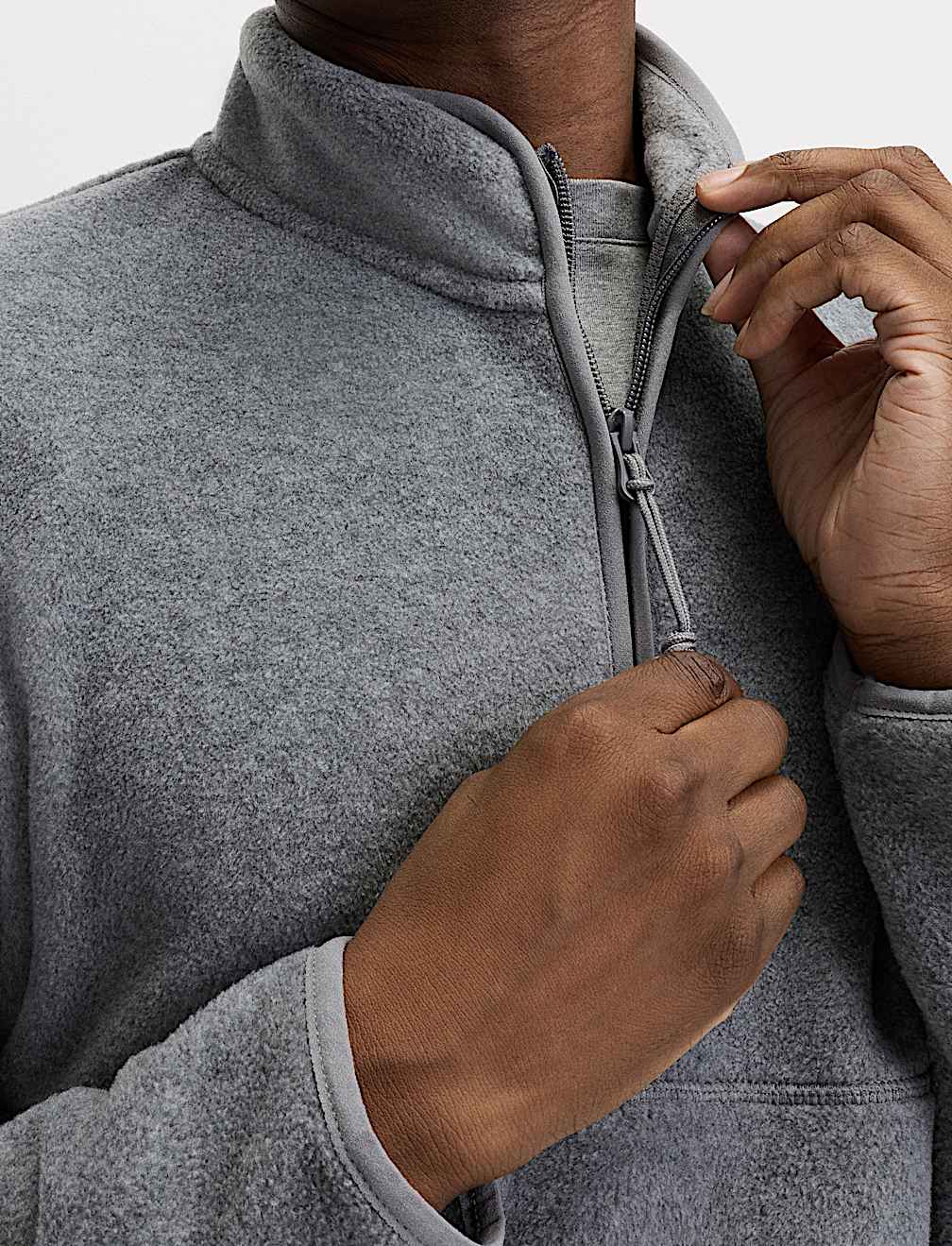 Half Zip Textured Fleece