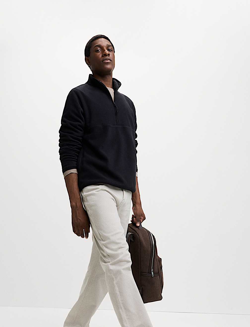 Half Zip Textured Fleece