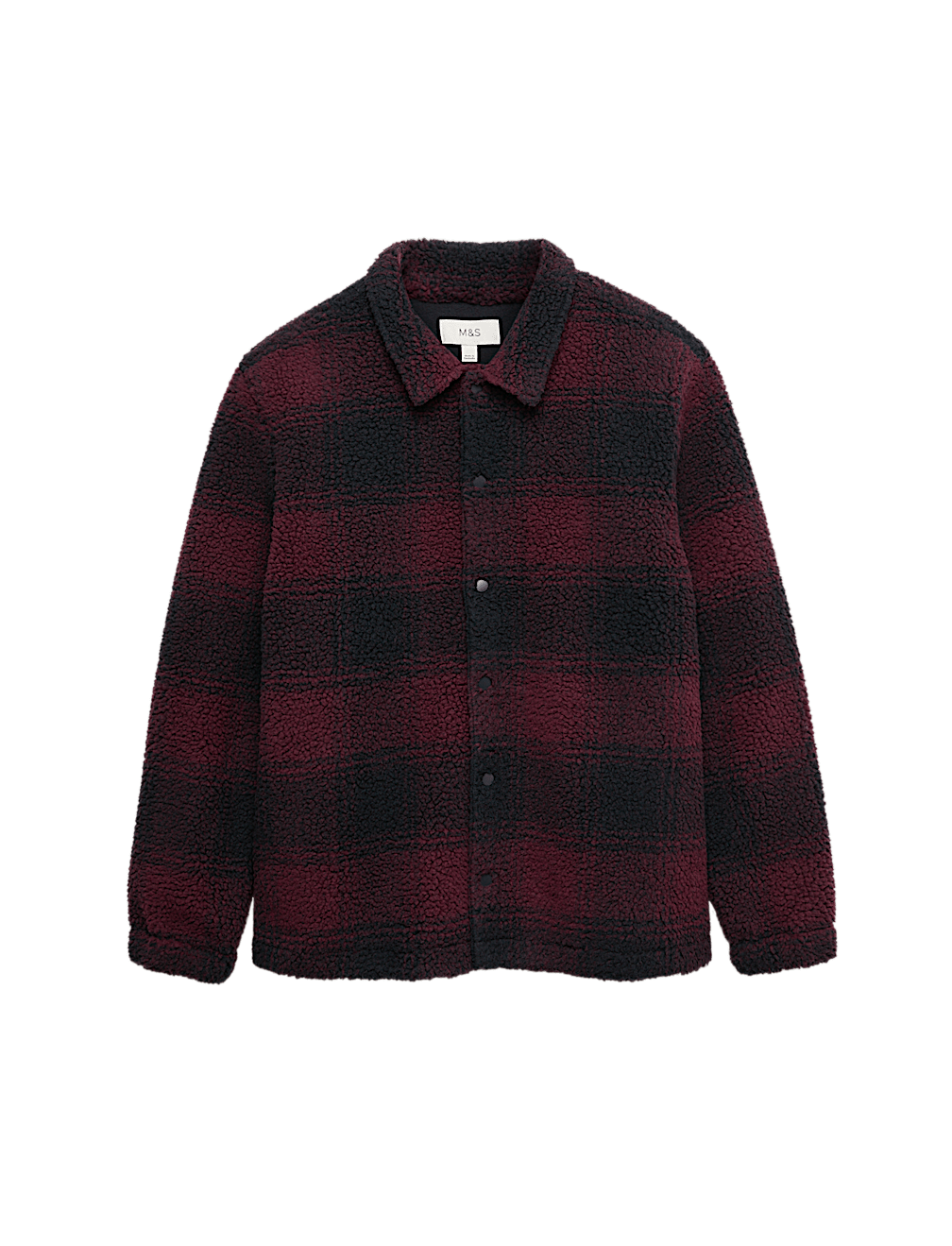 Fleece Jacquard Checked Overshirt