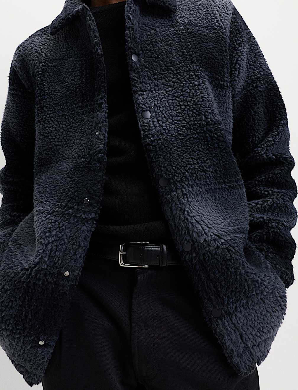 Fleece Jacquard Checked Overshirt