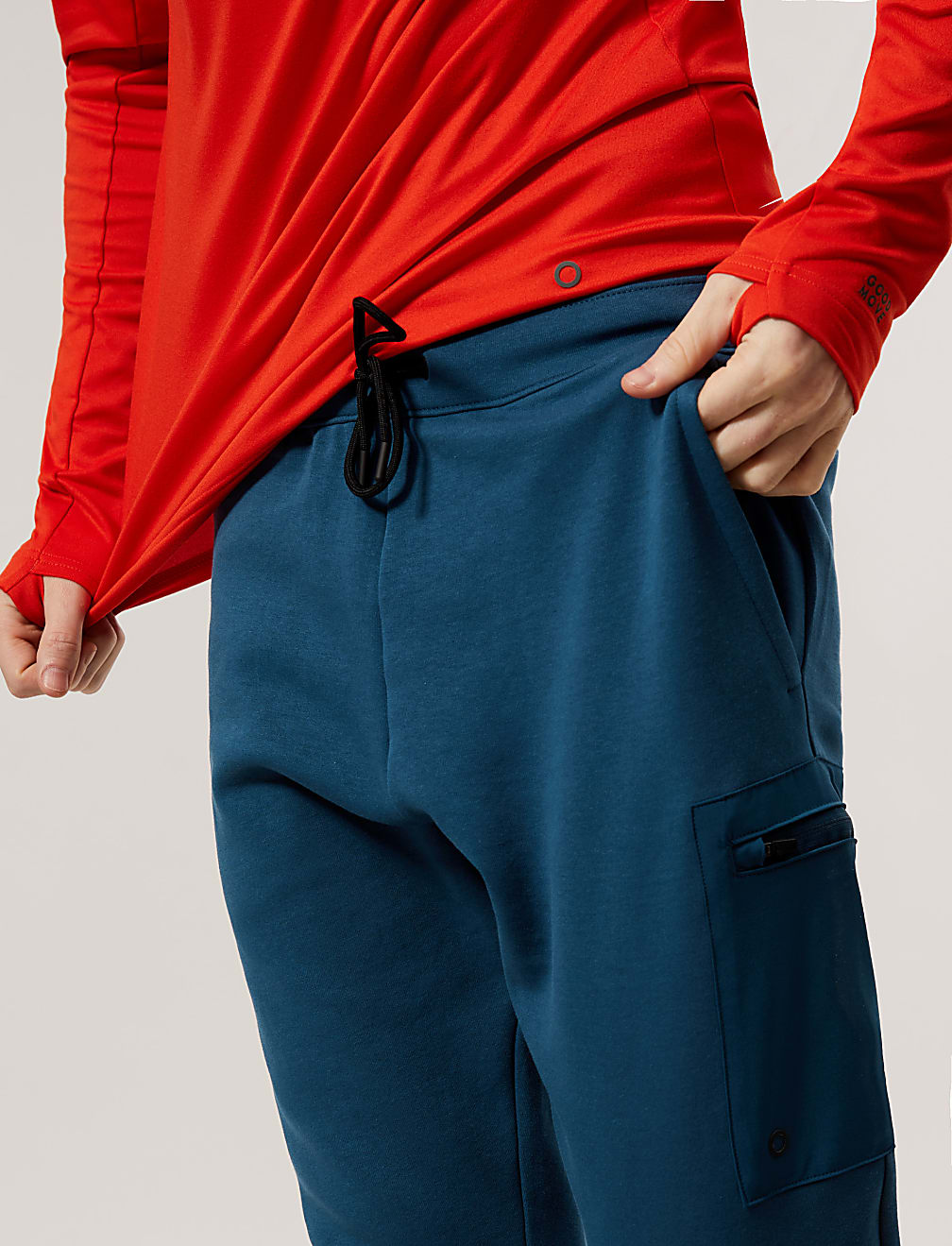 Cuffed Zip Pocket Sports Joggers