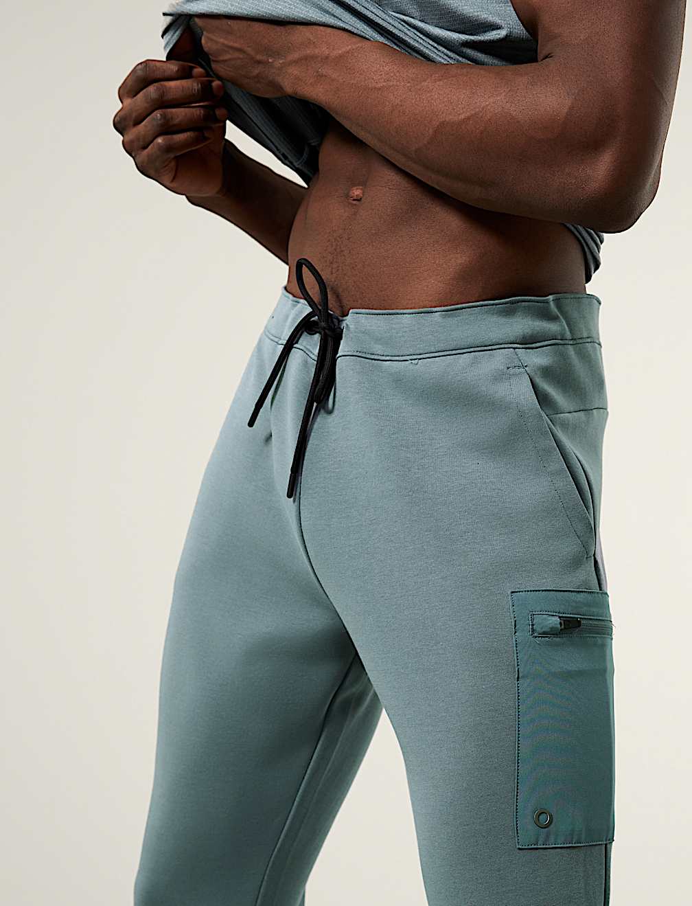 Cuffed Zip Pocket Sports Joggers