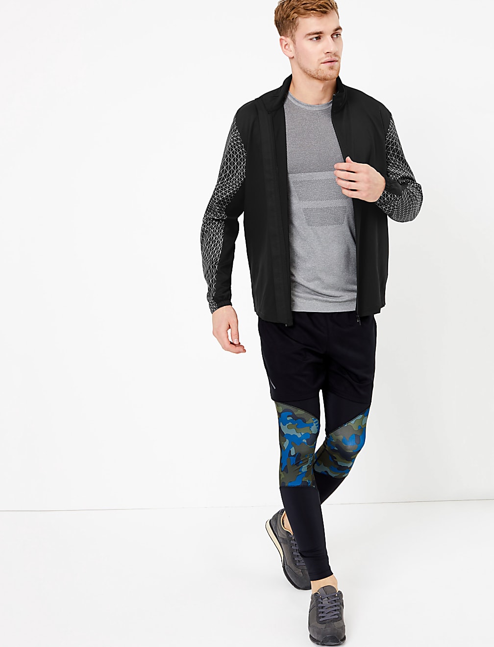 Active Zip Through Spiderweb Design Jacket