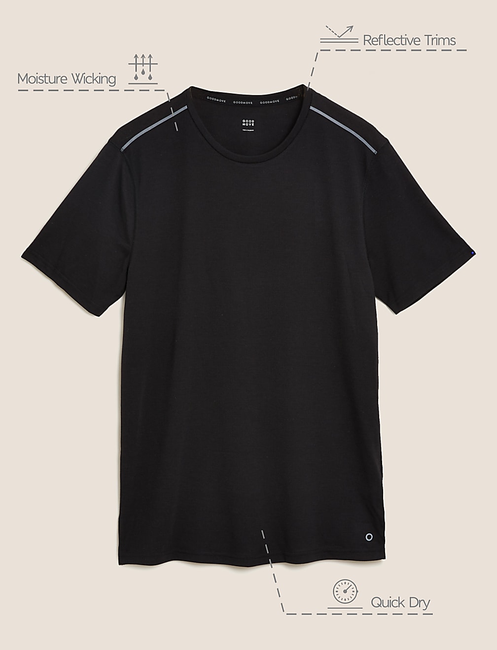 Slim Fit Technical Sports T-Shirt