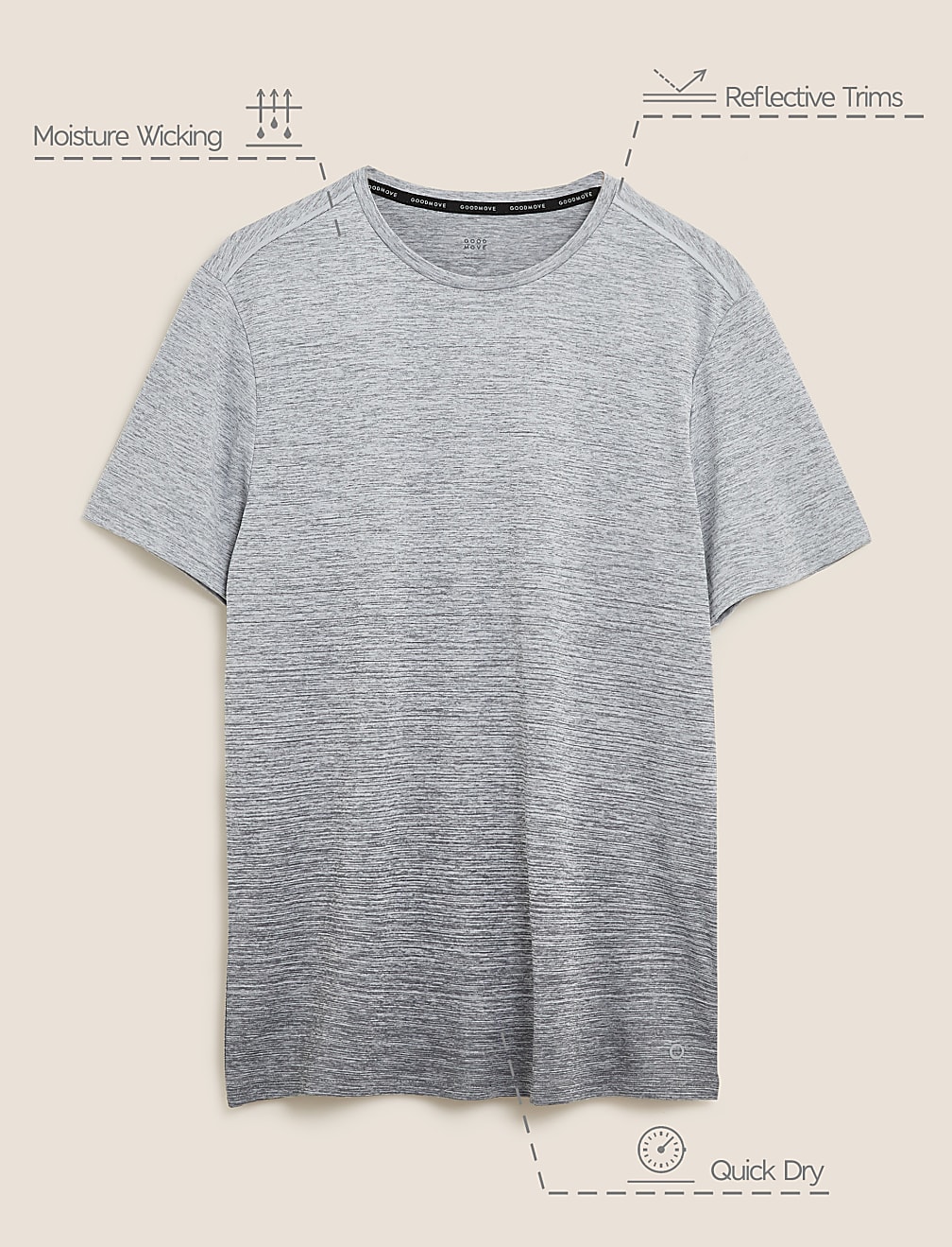 Slim Fit Ombre Training T-Shirt