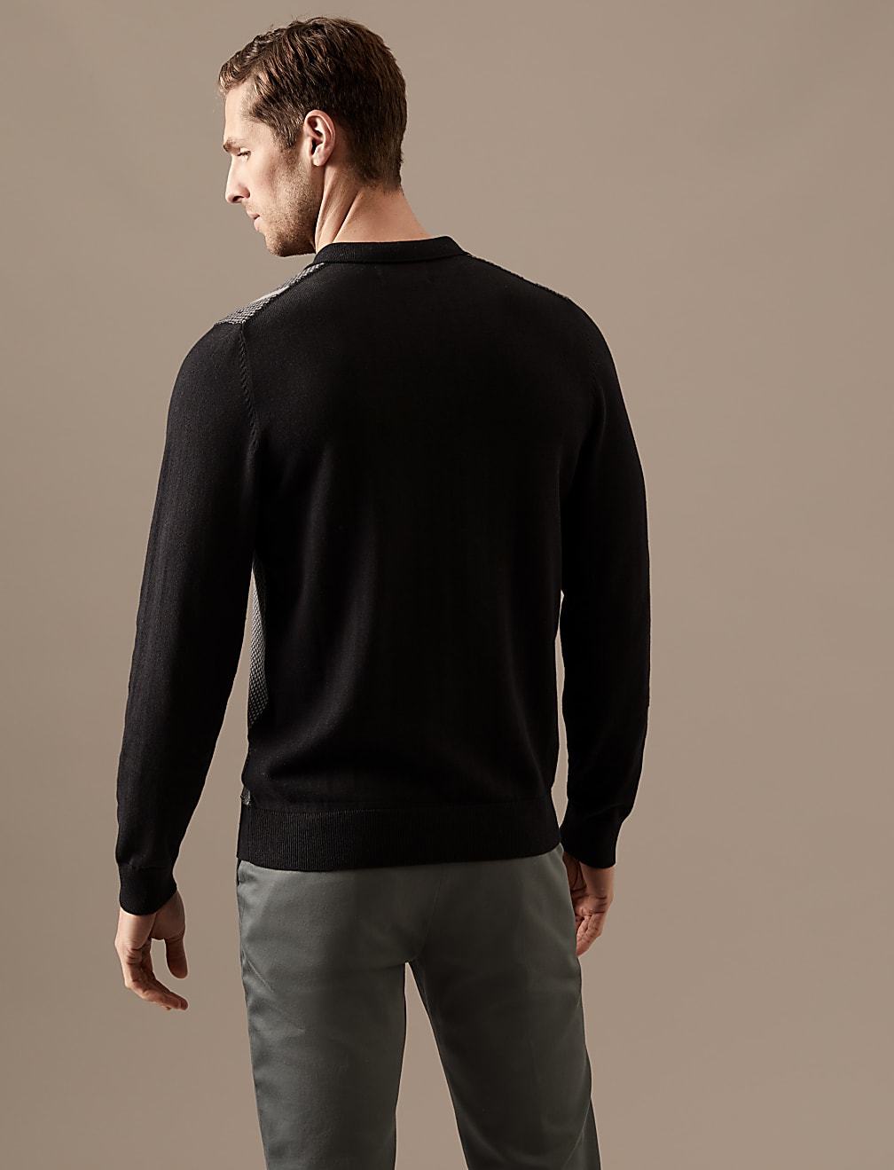 Premium Cotton Zip Neck Knitted Polo Shirt