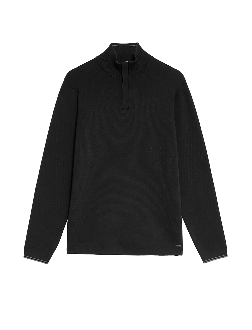 Cotton Blend Half Zip Jumper