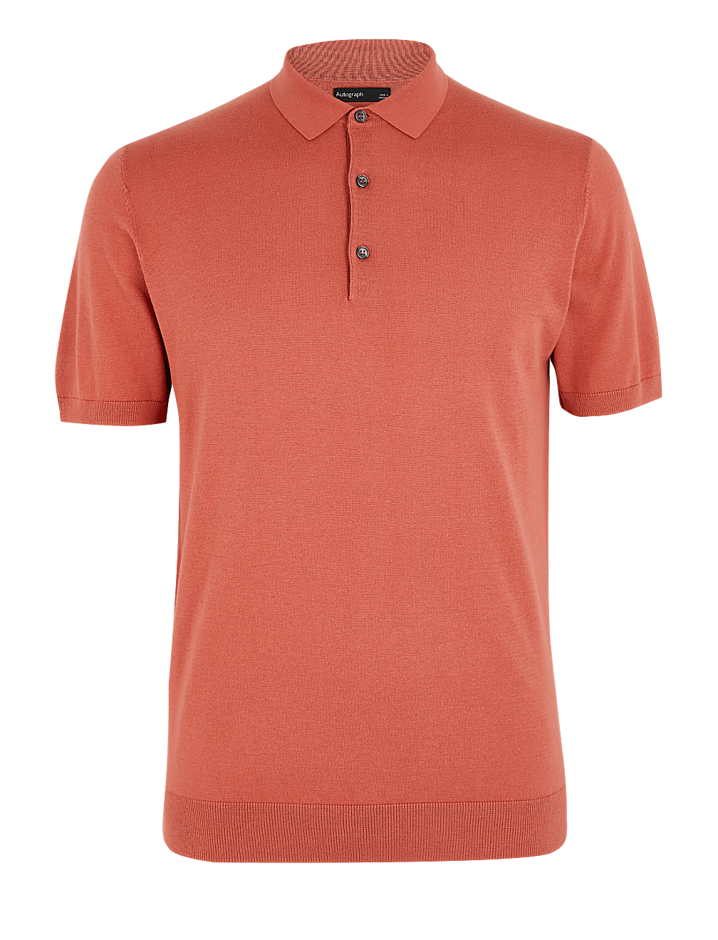 Silk Cotton Knitted Polo Shirt