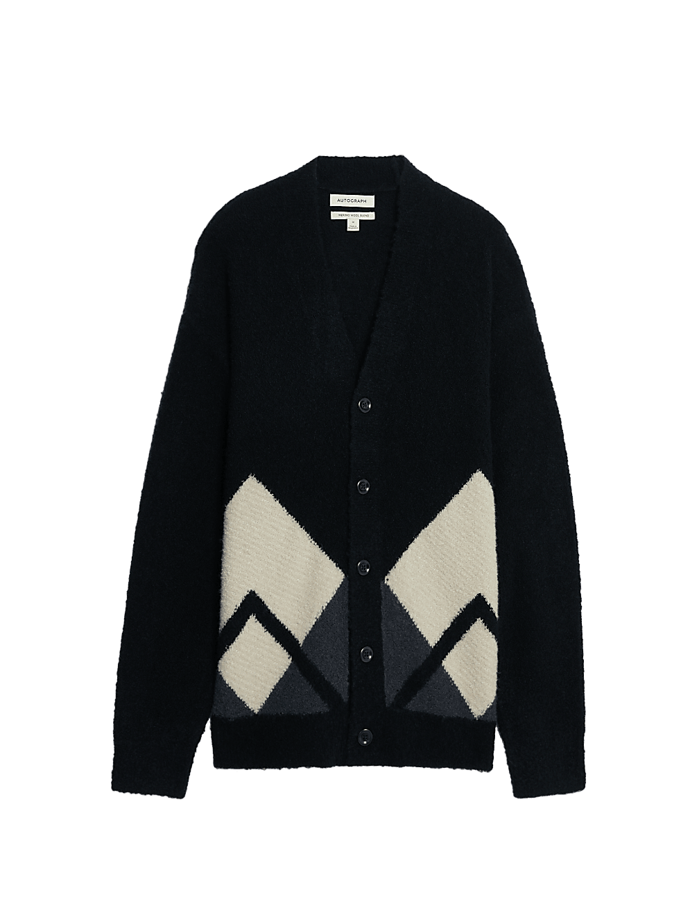 Merino Wool Rich Boucle Cardigan