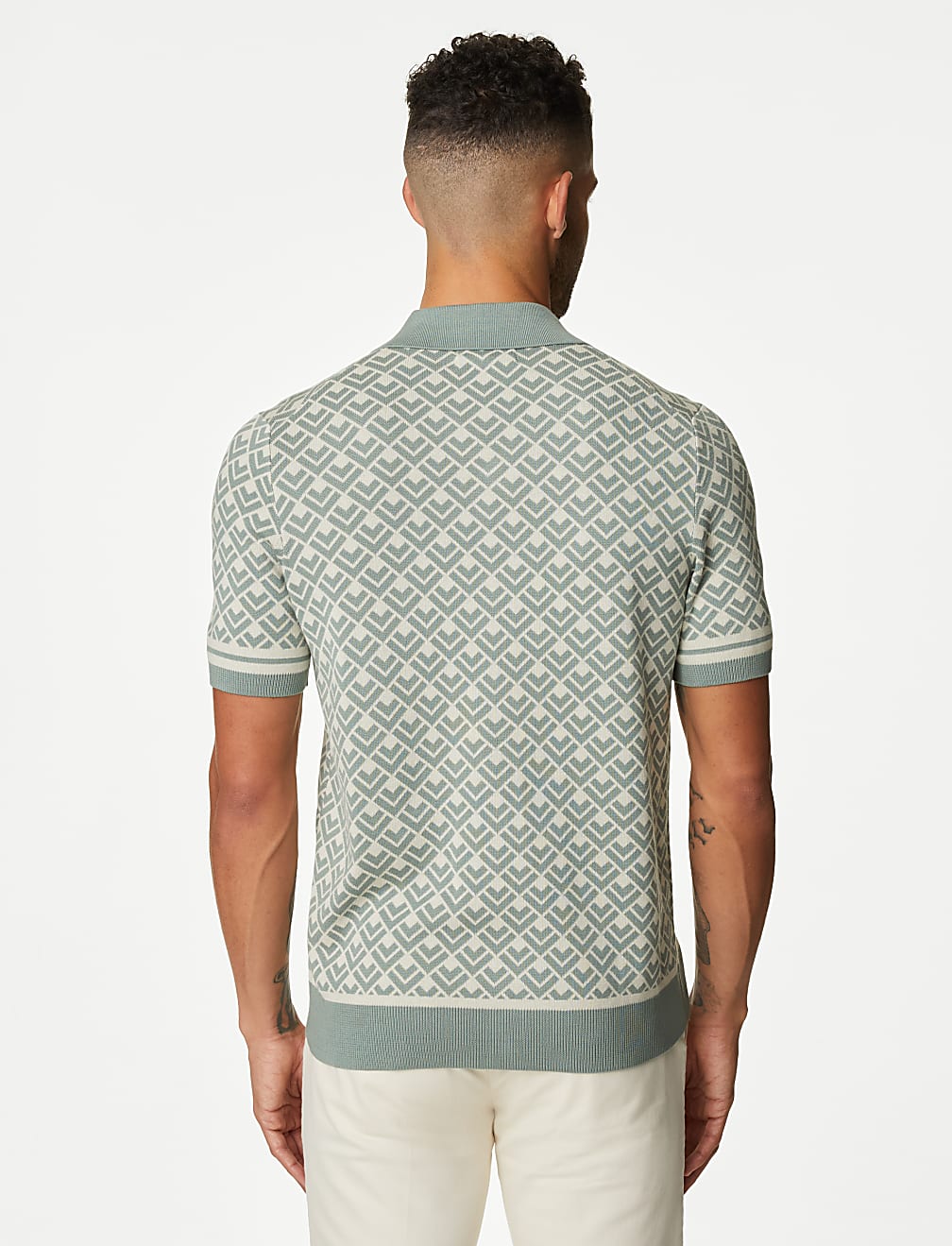 Cotton Rich Short Sleeve Knitted Polo Shirt