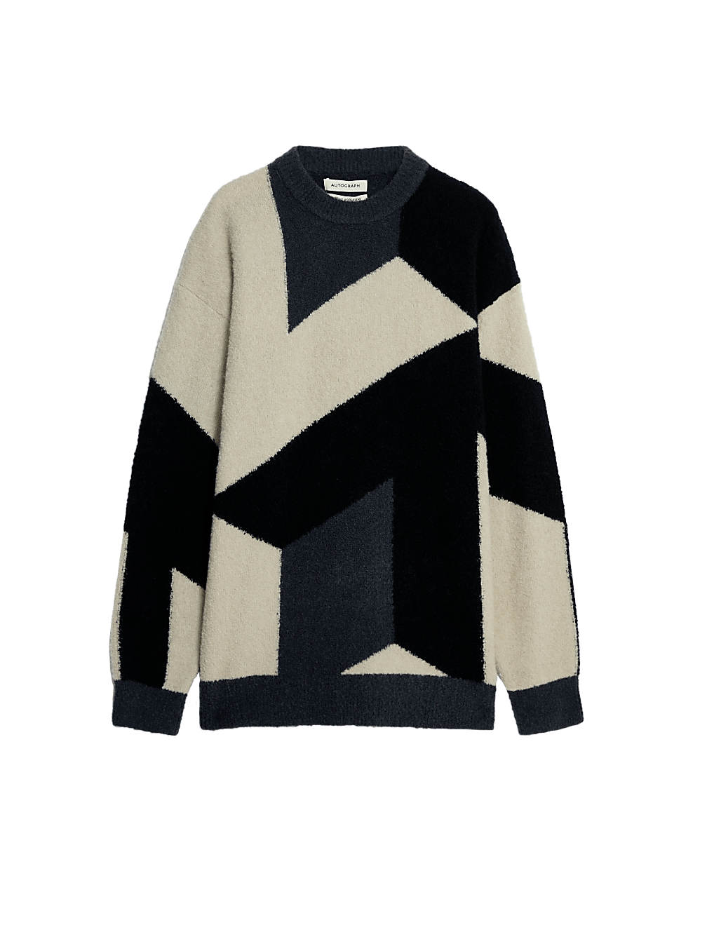 Merino Wool Rich Boucle Crew Neck Jumper