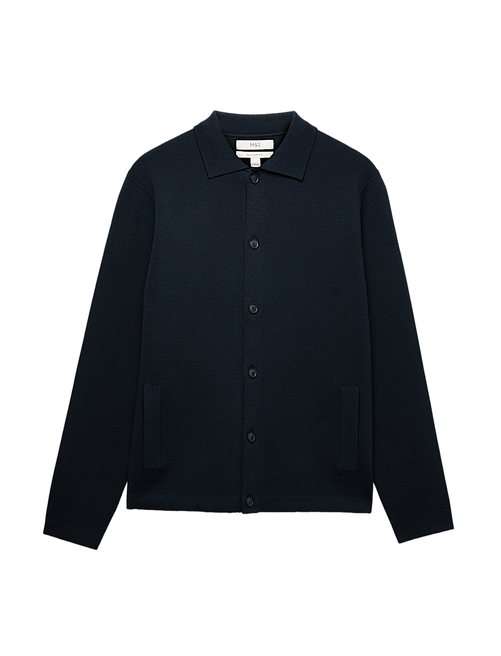 Cotton Blend Milano Knit Overshirt