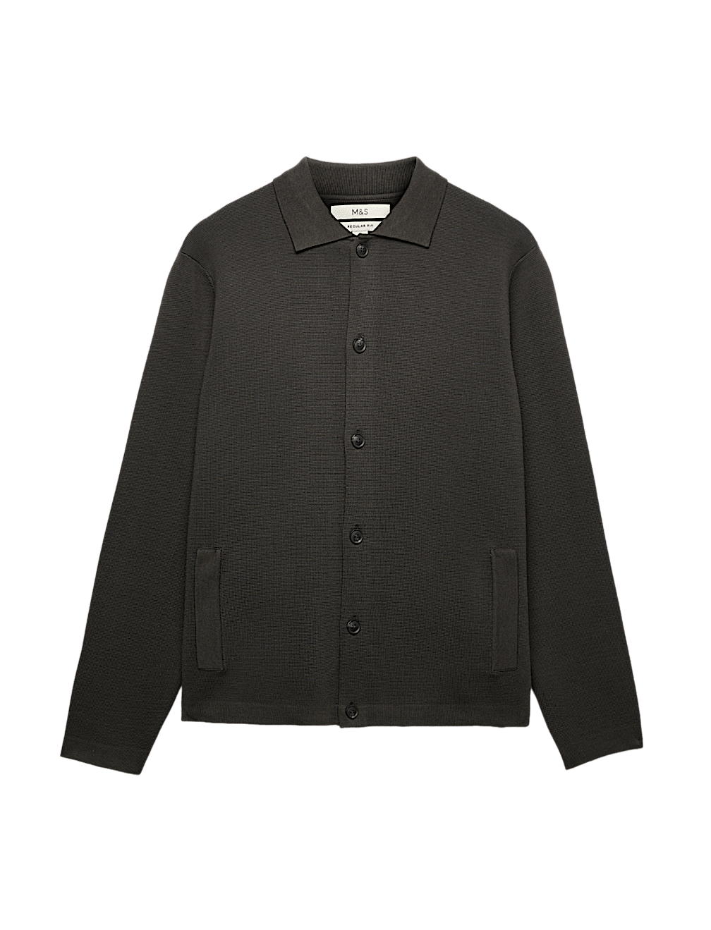 Cotton Blend Milano Knit Overshirt