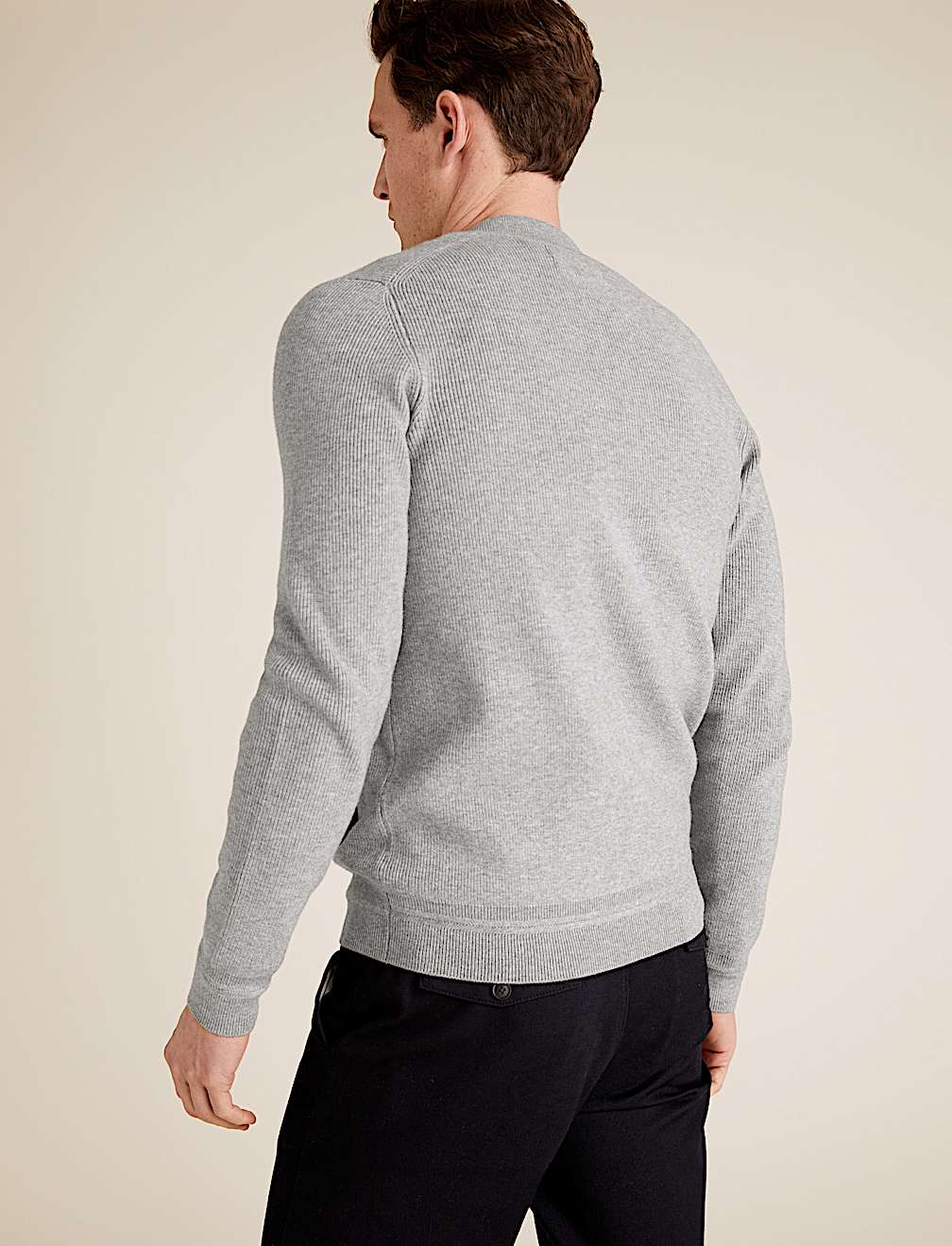 Ribbed Knitted Bomber