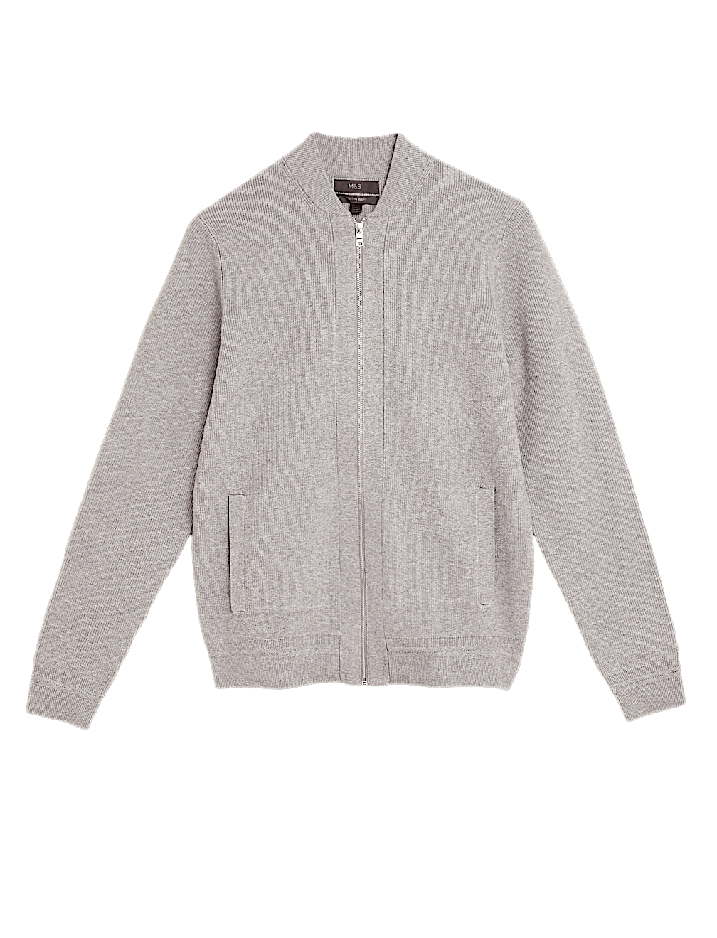 Ribbed Knitted Bomber