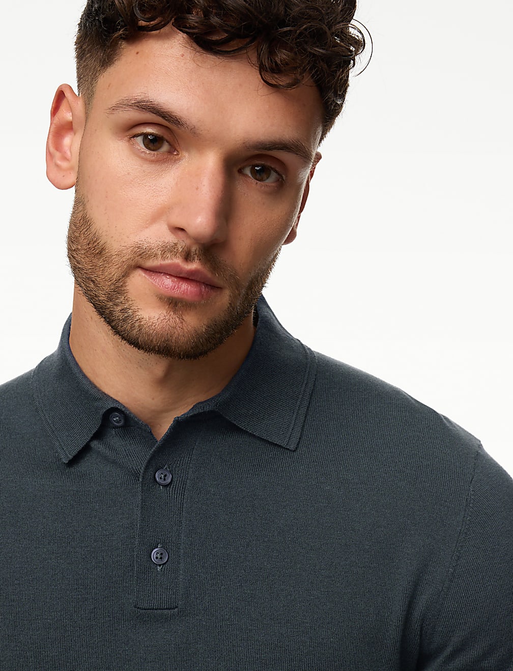 Cotton Rich Knitted Polo Shirt