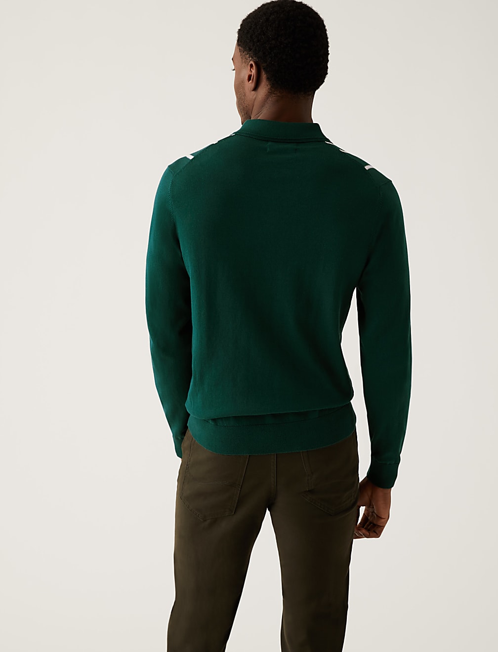 Cotton Rich Textured Knitted Polo Shirt