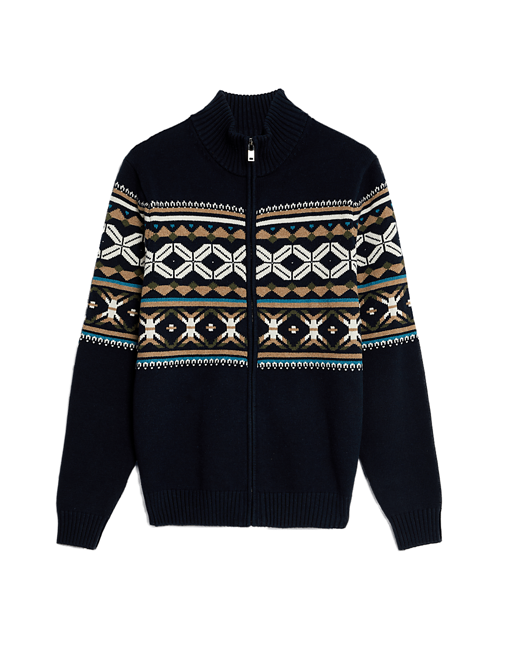 トップス LAD MUSICIAN FAIR ISLE KNIT CARDIGAN