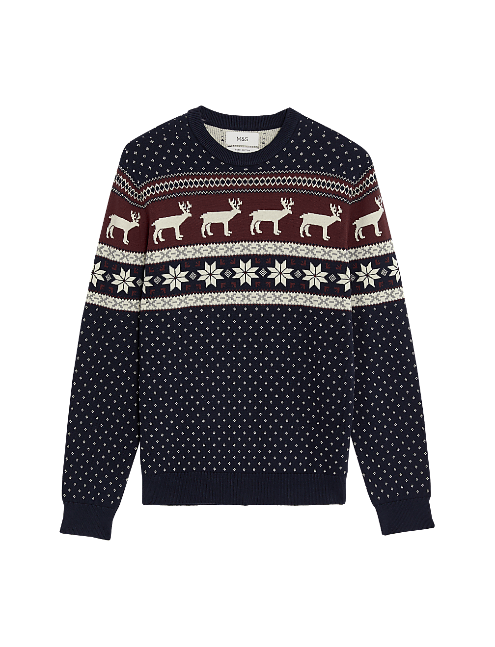 Pure Cotton Fair Isle Christmas Jumper