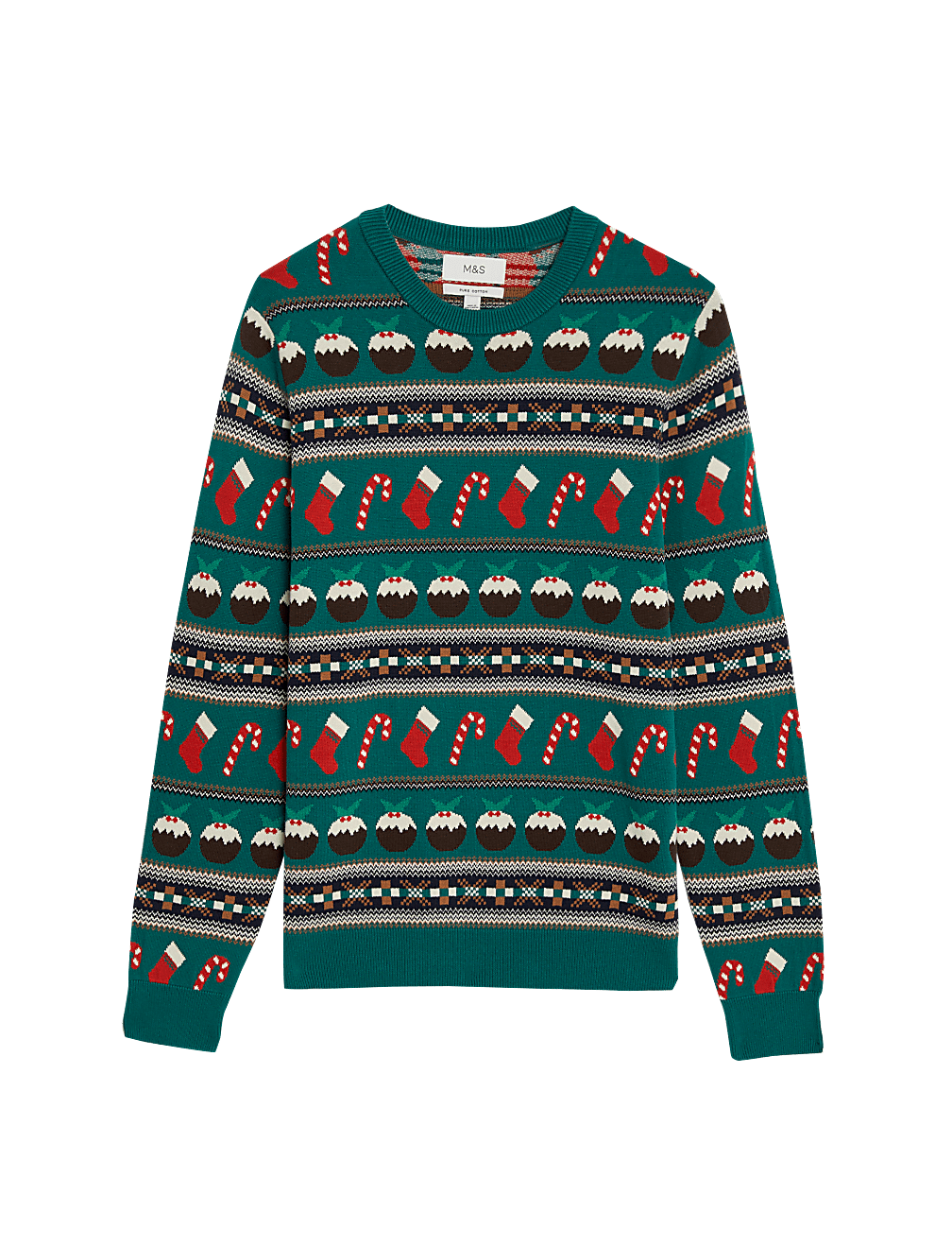 Pure Cotton Fair Isle Christmas Jumper