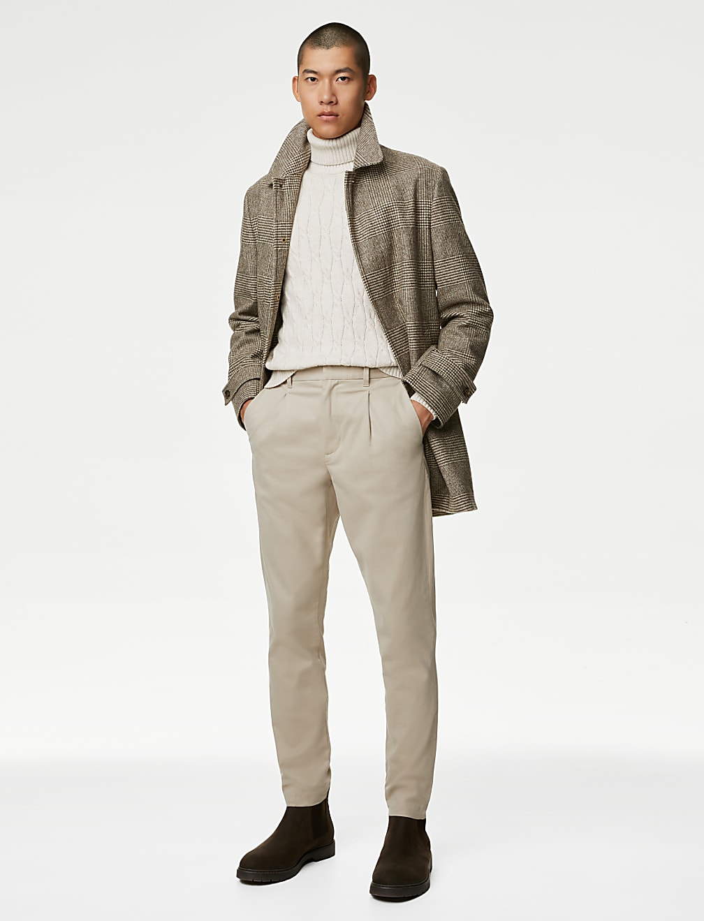 Cable High Neck Jumper